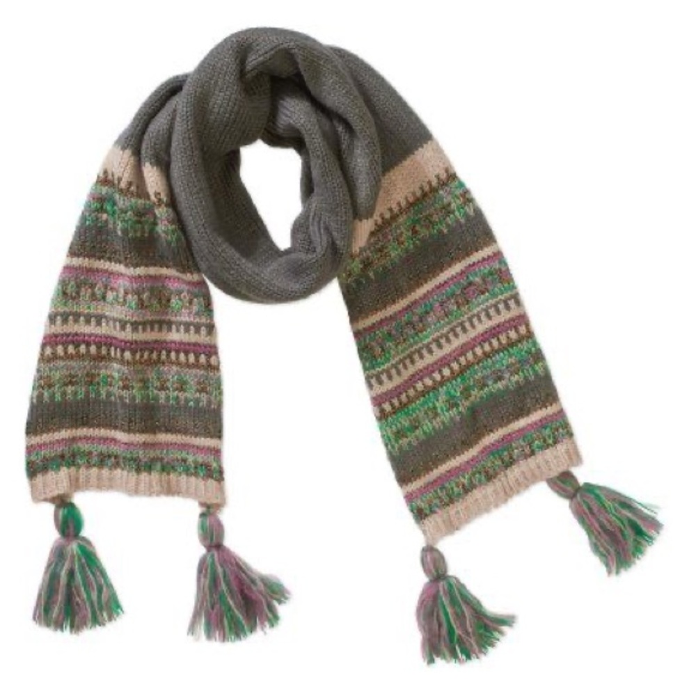 Faded Glory | Fair Isle Lurex Scarf